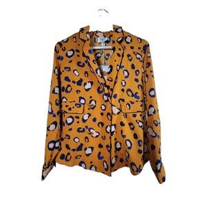 3.1 Phillip Lim for Target‎ S Mustard Animal Print Double-Breasted Blazer
